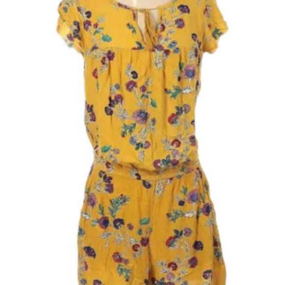 Old Navy Yellow Floral Romper Size Small - Picture 4 of 14